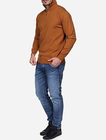 Pull col montant zippé - Yves Enzo