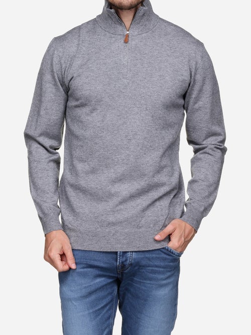 Pull col montant zippé - Yves Enzo - Kiabi Pull col montant zippé - Yves Enzo - Kiabi