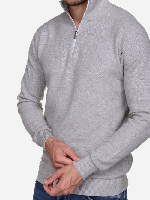Pull col montant zippé - Yves Enzo - Kiabi Pull col montant zippé - Yves Enzo - Kiabi
