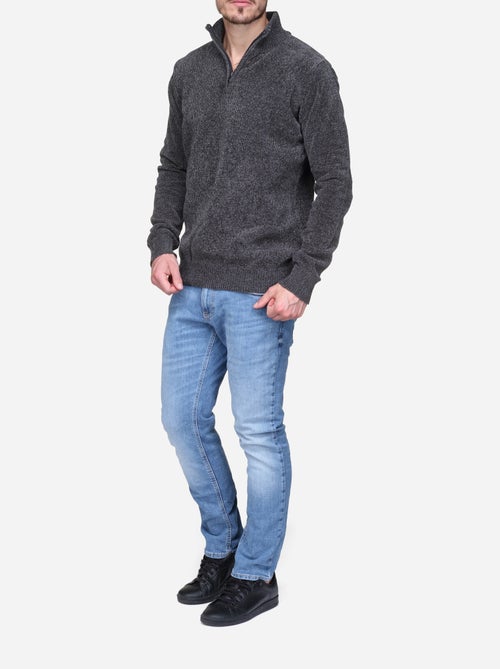 Pull col montant zippé - Kiabi