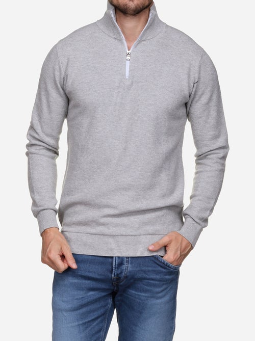 Pull col montant zippé - Kiabi