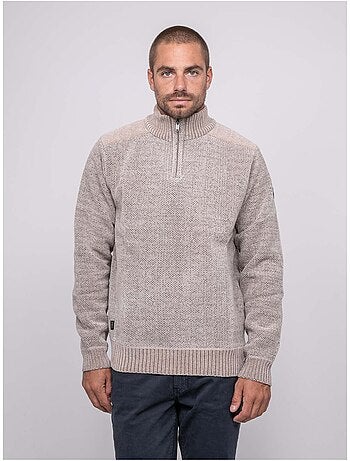 Pull col montant zippé langur