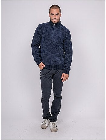 Pull col montant zippé langur