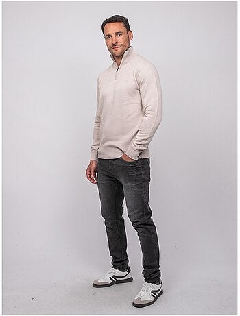 Pull col montant zippé larko
