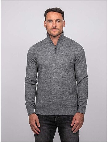 Pull col montant zippé larko