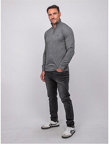 Pull col montant zippé larko