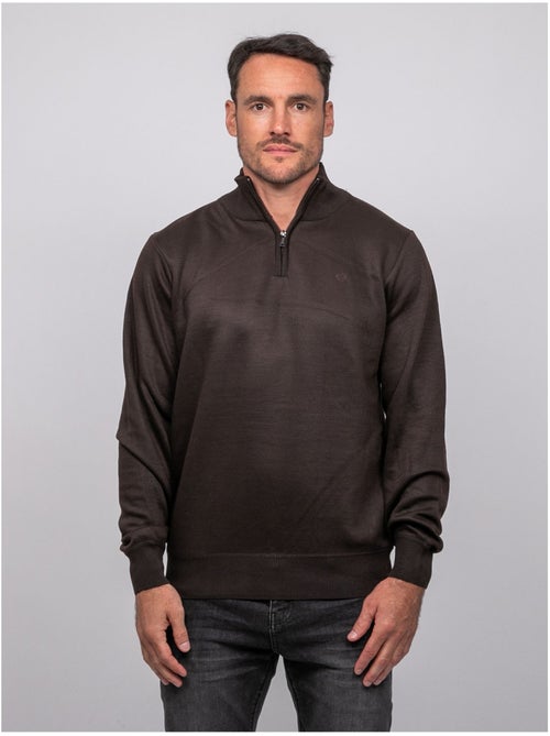 Pull col montant zippé larko - Kiabi