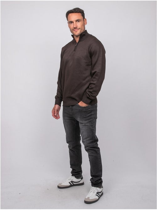 Pull col montant zippé larko - Kiabi
