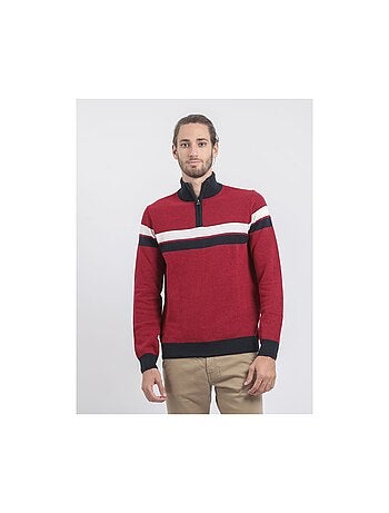 Pull col montant zippé pur coton lodjeff