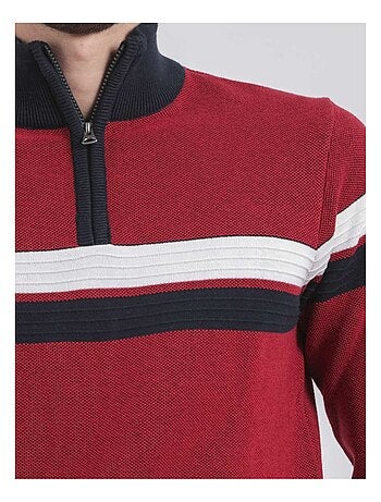 Pull col montant zippé pur coton lodjeff
