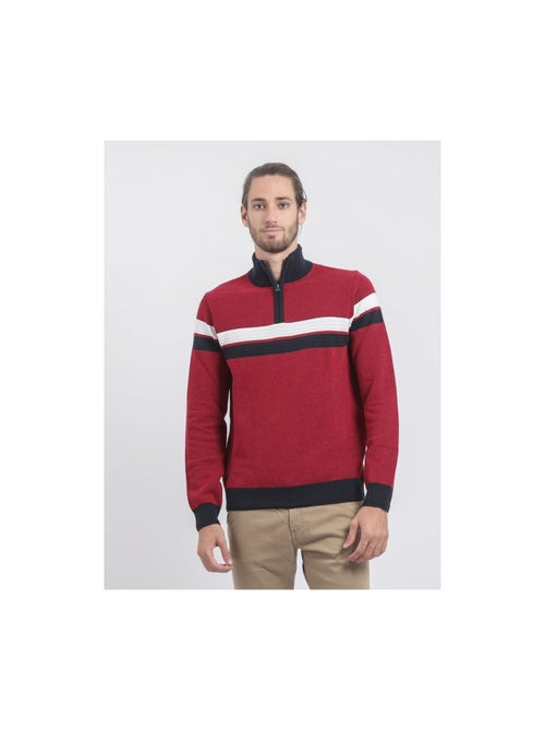 Pull col montant zippé pur coton lodjeff - Kiabi Pull col montant zippé pur coton lodjeff - Kiabi