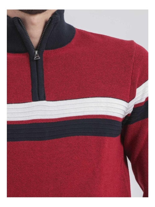Pull col montant zippé pur coton lodjeff - Kiabi Pull col montant zippé pur coton lodjeff - Kiabi