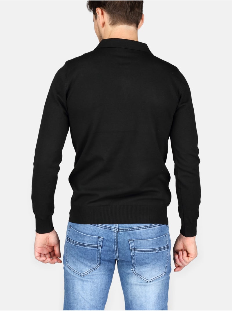 Pull col polo - Kenzarro Noir - Kiabi