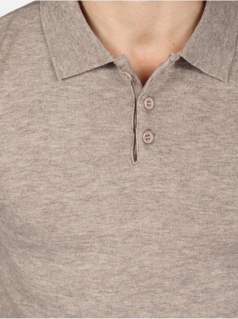 Pull col polo - Kenzarro Taupe - Kiabi