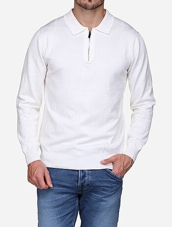 Pull col polo à zip - Frilivin