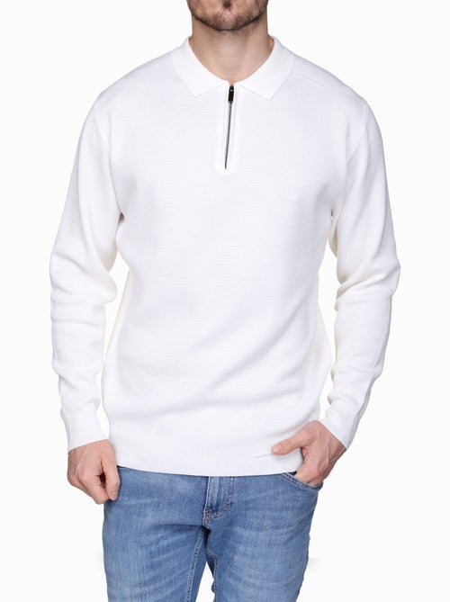 Pull col polo à zip - Frilivin - Kiabi