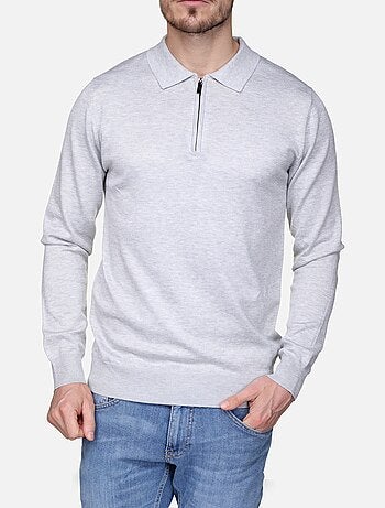 Pull col polo à zip