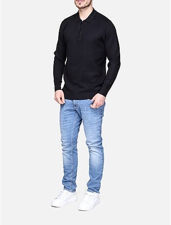 Pull col polo à zip - Frilivin