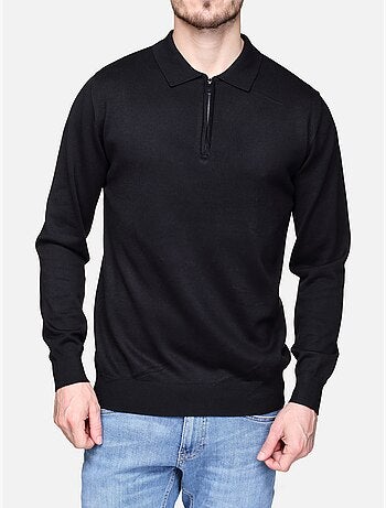 Pull col polo à zip