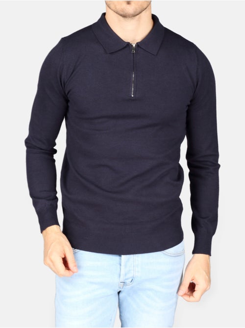 Pull col polo à zip - Kenzarro - Kiabi