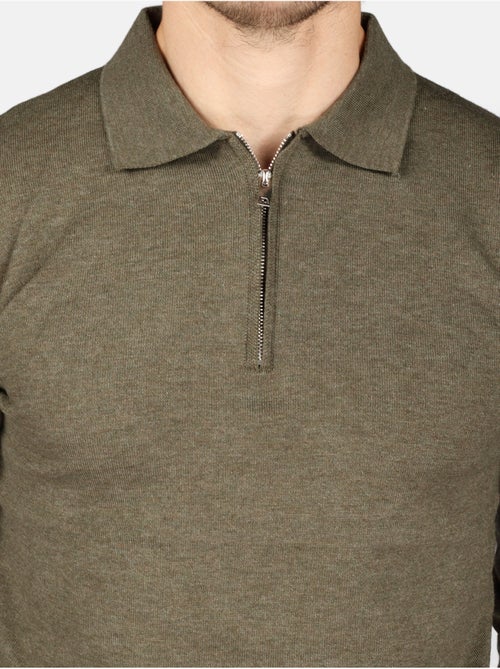 Pull col polo à zip - Kenzarro - Kiabi