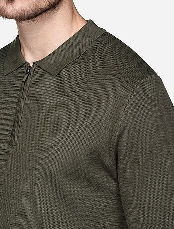 Pull col polo à zip - Frilivin