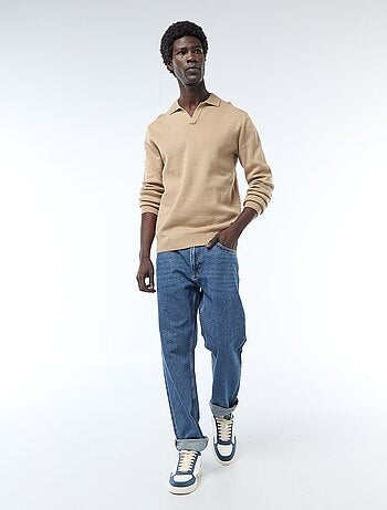 Pull col polo en maille