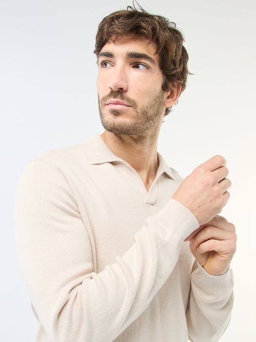 Pull col polo en maille - Kiabi
