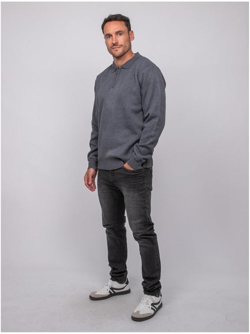 Pull col polo zippé larmoti - Kiabi Pull col polo zippé larmoti - Kiabi