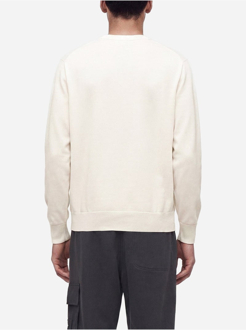 Pull col rond - calvin klein Blanc cassé - Kiabi