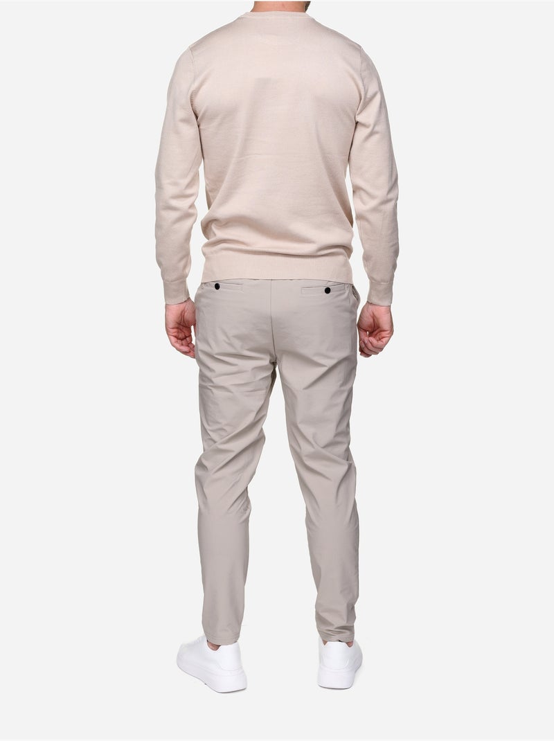 Pull col rond - Frilivin Abricot - Kiabi