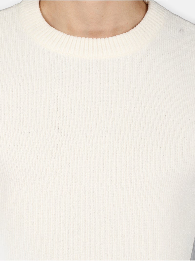 Pull col rond - Kenzarro Blanc - Kiabi