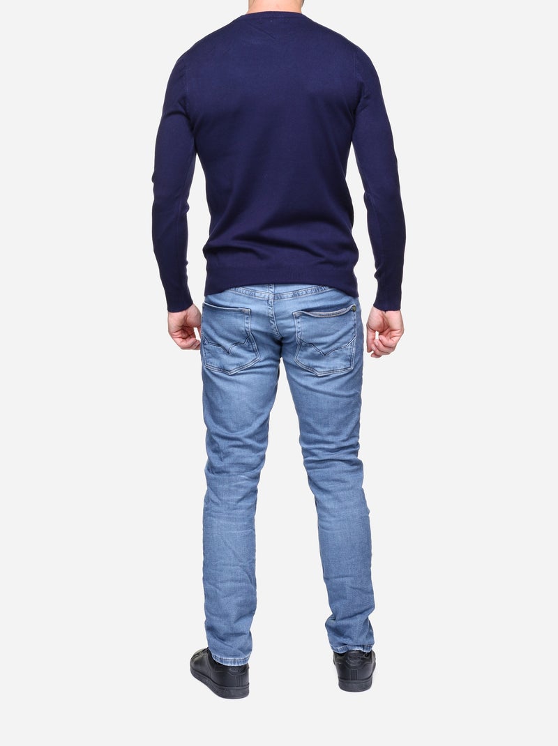 Pull col rond - Kenzarro Bleu - Kiabi