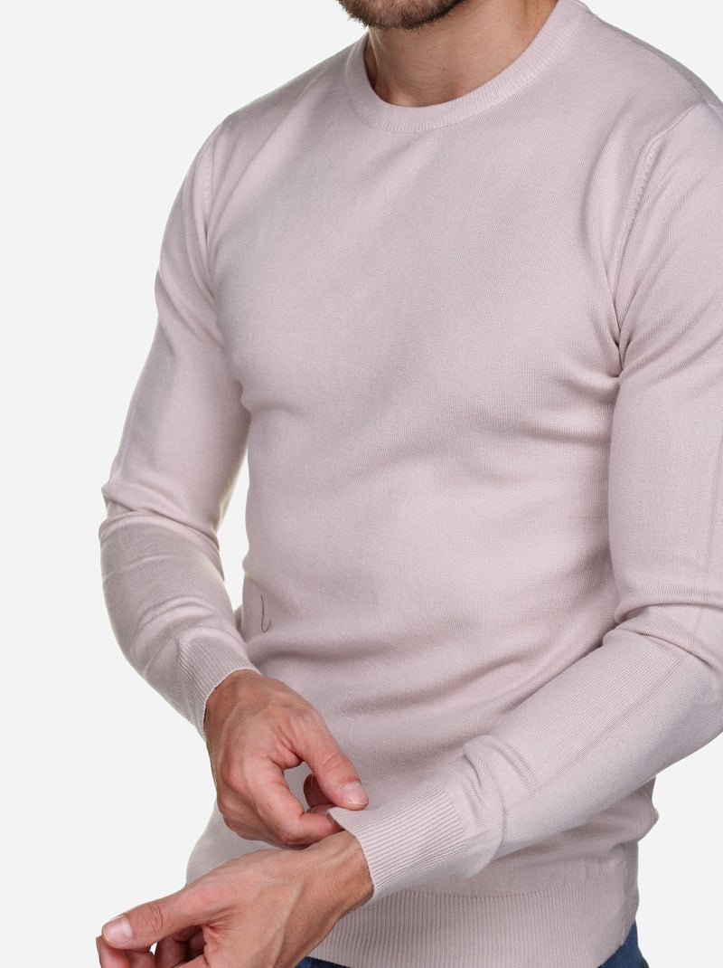 Pull col rond - Kenzarro Crème - Kiabi