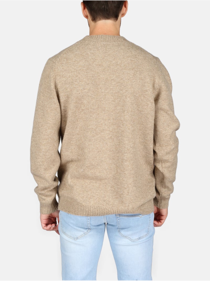 Pull col rond - Kenzarro Crème - Kiabi