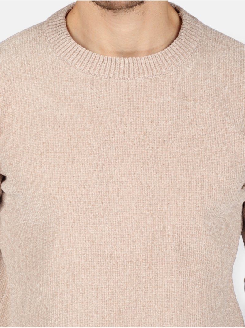 Pull col rond - Kenzarro Crème - Kiabi