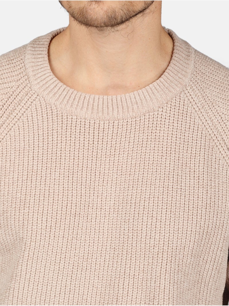 Pull col rond - Kenzarro Crème - Kiabi