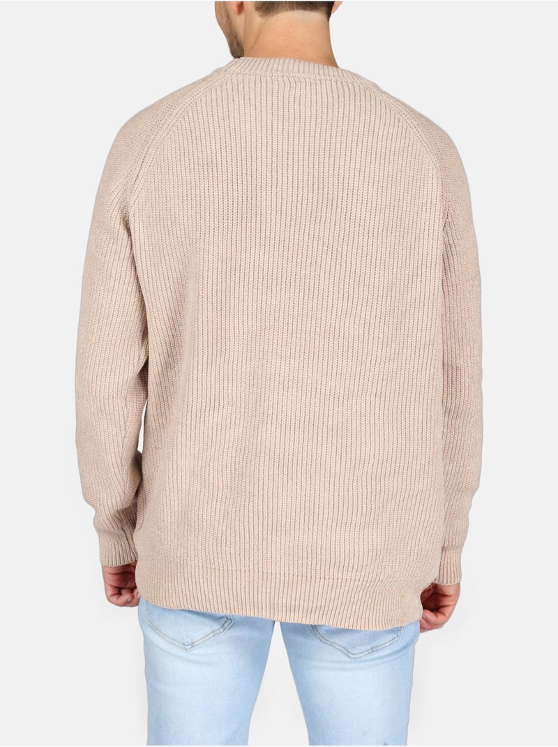 Pull col rond - Kenzarro Crème - Kiabi