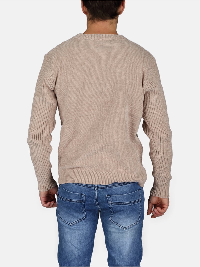 Pull col rond - Kenzarro Crème - Kiabi