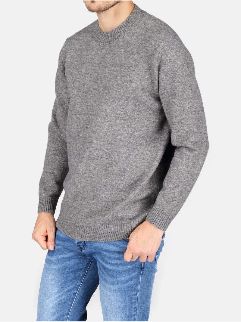 Pull col rond - Kenzarro Gris clair - Kiabi