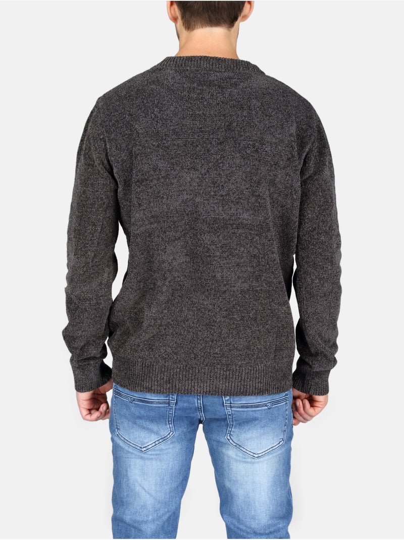 Pull col rond - Kenzarro Gris foncé - Kiabi