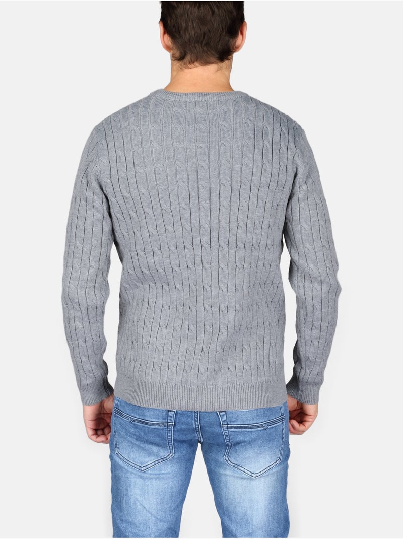 Pull col rond - Kenzarro Gris - Kiabi