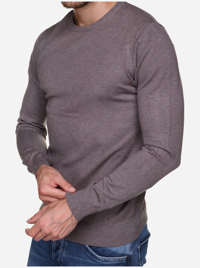 Pull col rond - Kenzarro Marron - Kiabi