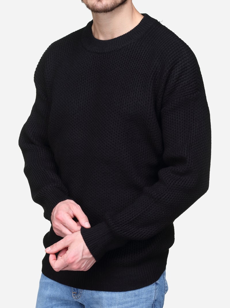 Pull col rond - Kenzarro Noir - Kiabi