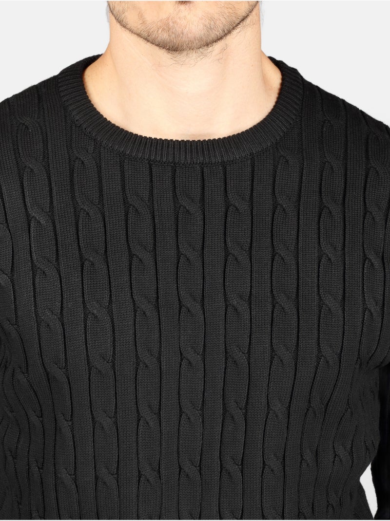 Pull col rond - Kenzarro Noir - Kiabi