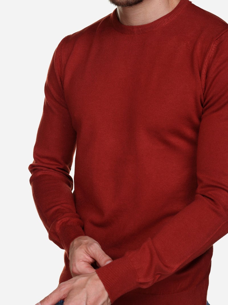Pull col rond - Kenzarro Rouge - Kiabi