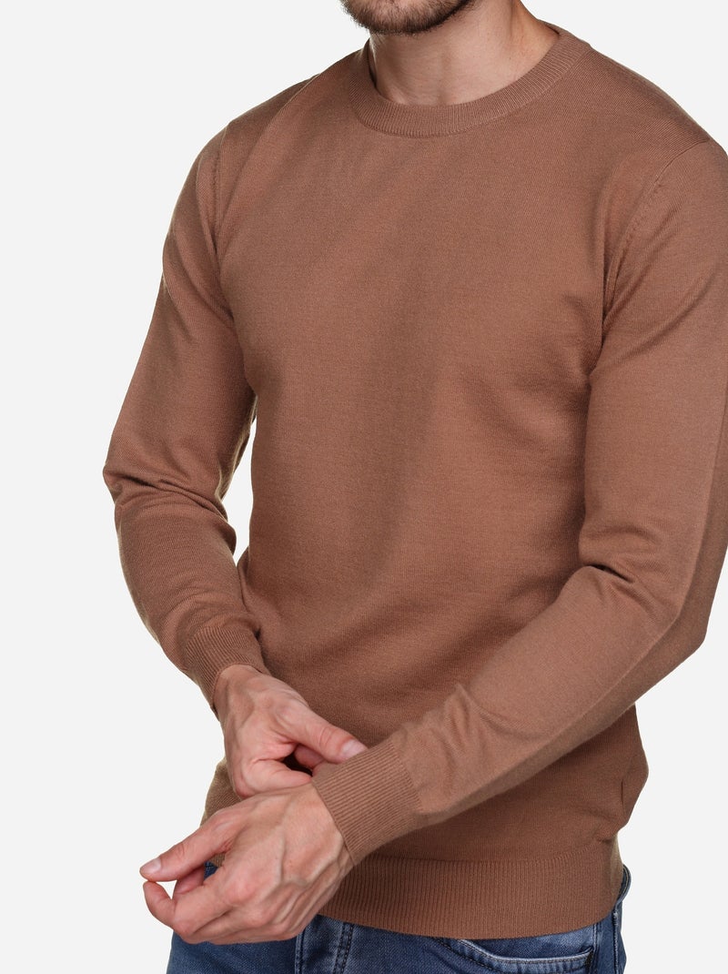 Pull col rond - Yves Enzo Camel - Kiabi