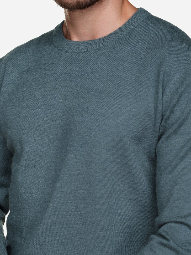 Pull col rond - Yves Enzo Vert - Kiabi