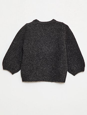 Pull col rond à motif tricoté