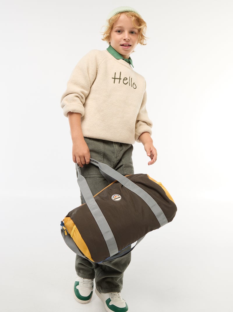 Pull col rond animé Beige - Kiabi